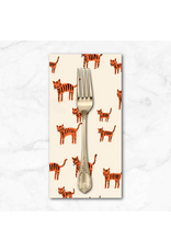 PD's Ruby Star Society Collection Catnap, Tiger Stripes in Orange, Dinner Napkin