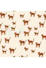 Alexia Abegg Catnap, Tiger Stripes in Orange, Fabric Half-Yards