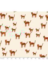 Alexia Abegg Catnap, Tiger Stripes in Orange, Fabric Half-Yards