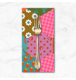 PD's Ruby Star Society Collection Catnap, Wide Back Hexagon in Mermaid, Dinner Napkin