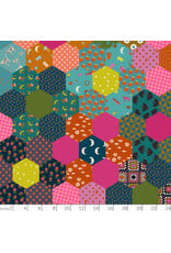 PD's Ruby Star Society Collection Catnap, Wide Back Hexagon in Mermaid, Dinner Napkin