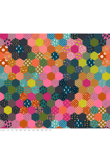 Alexia Abegg 108" Wide Back, Catnap, Hexagon in Mermaid,  Fabric Half-Yards