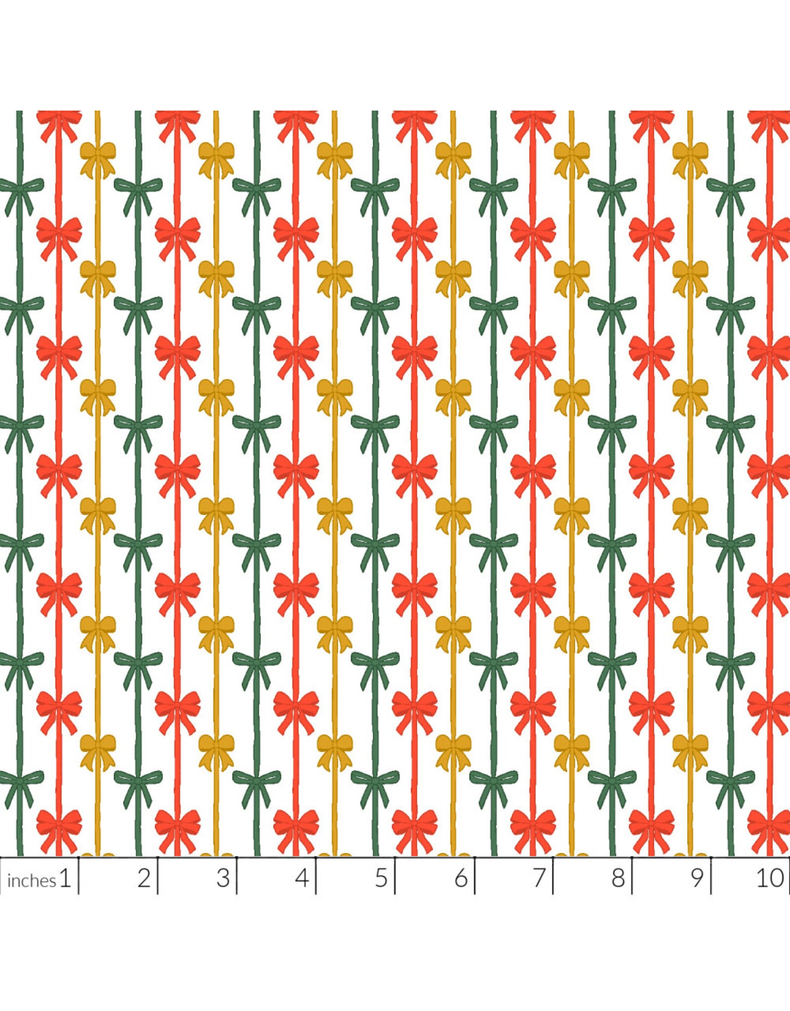 Christmas Collection Tied with a Bow, Christmas Morning, Dinner Napkin