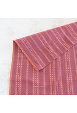 Fableism Lucky Loom Wovens, Stitch Stripe in Blackberry, Fabric Half-Yards
