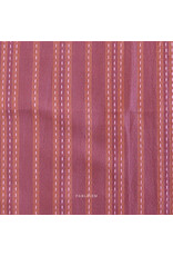 Fableism Lucky Loom Wovens, Stitch Stripe in Blackberry, Fabric Half-Yards
