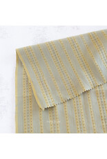 Fableism Lucky Loom Wovens, Stitch Stripe in Sage, Fabric Half-Yards