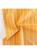 Fableism Lucky Loom Wovens, Stitch Stripe in Tumeric, Fabric Half-Yards