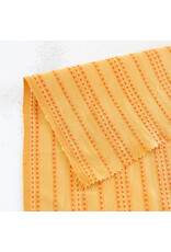 Fableism Lucky Loom Wovens, Stitch Stripe in Tumeric, Fabric Half-Yards