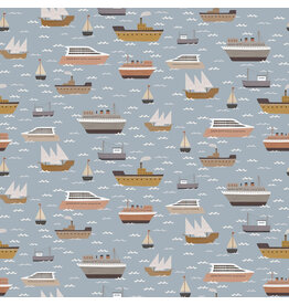Dear Stella Are We There Yet?, Feeling Nauti in Dusk, Fabric Half-Yards