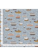 Dear Stella Are We There Yet?, Feeling Nauti in Dusk, Fabric Half-Yards