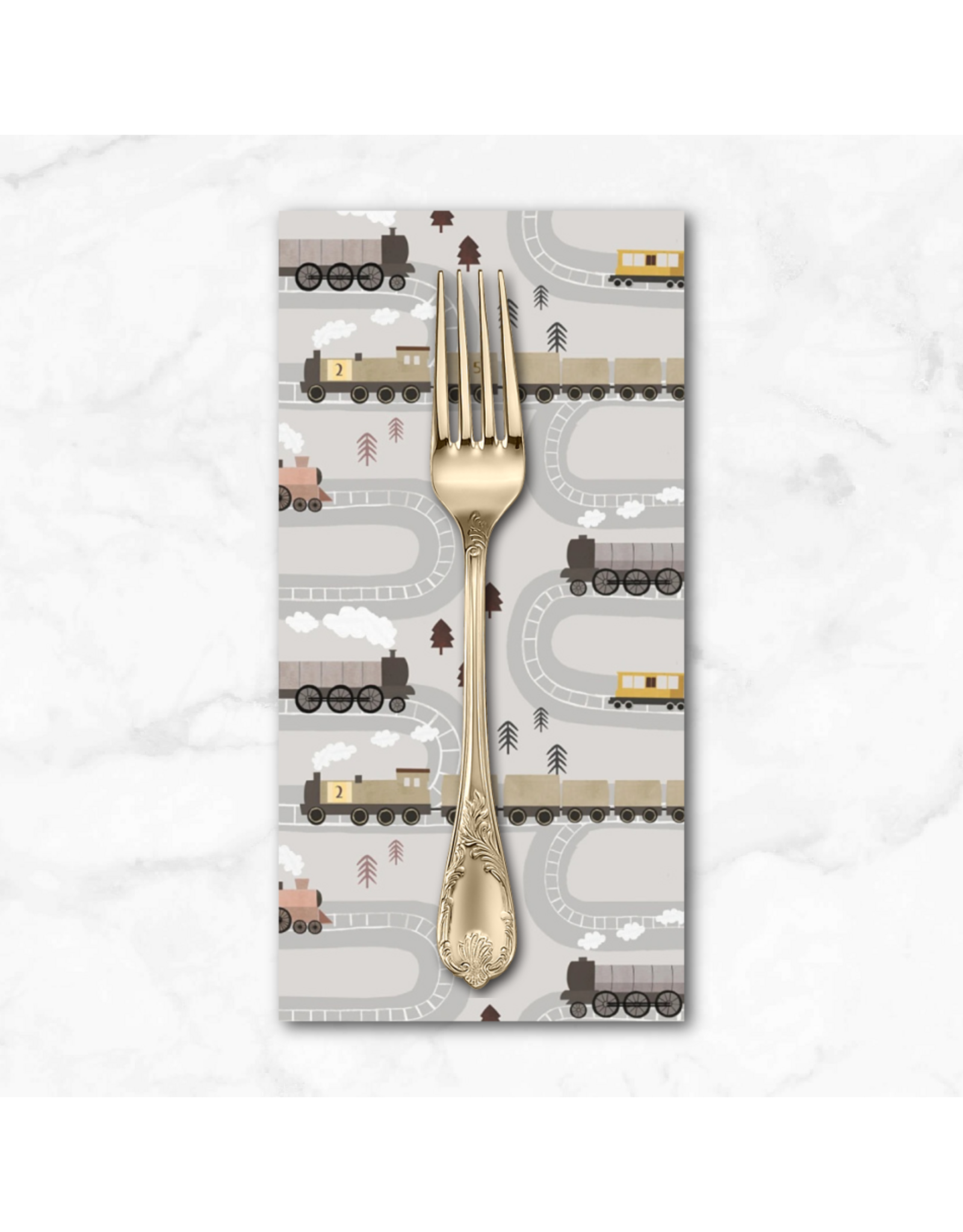 PD's Dear Stella Collection Are We There Yet?, On the Right Track in Fog, Dinner Napkin