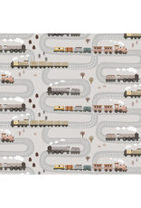 Dear Stella Are We There Yet?, On the Right Track in Fog, Fabric Half-Yards