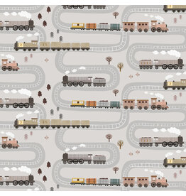 Dear Stella Are We There Yet?, On the Right Track in Fog, Fabric Half-Yards