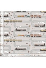 Dear Stella Are We There Yet?, On the Right Track in Fog, Fabric Half-Yards