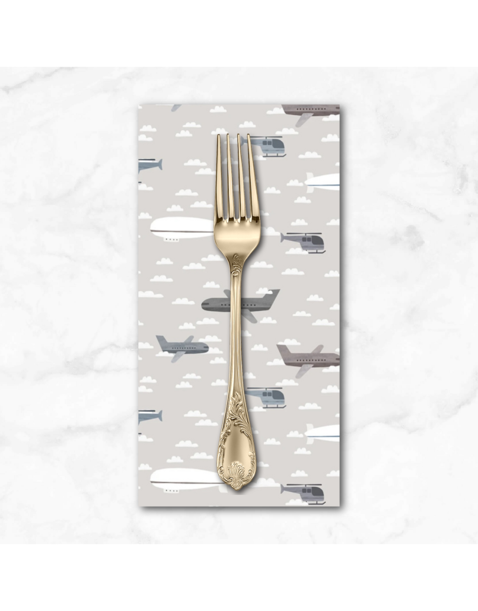 PD's Dear Stella Collection Are We There Yet?, Plane Awesome in Fog, Dinner Napkin