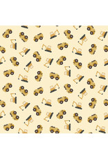 Dear Stella Are We There Yet?, See You Later Excavator in Aurora, Fabric Half-Yards