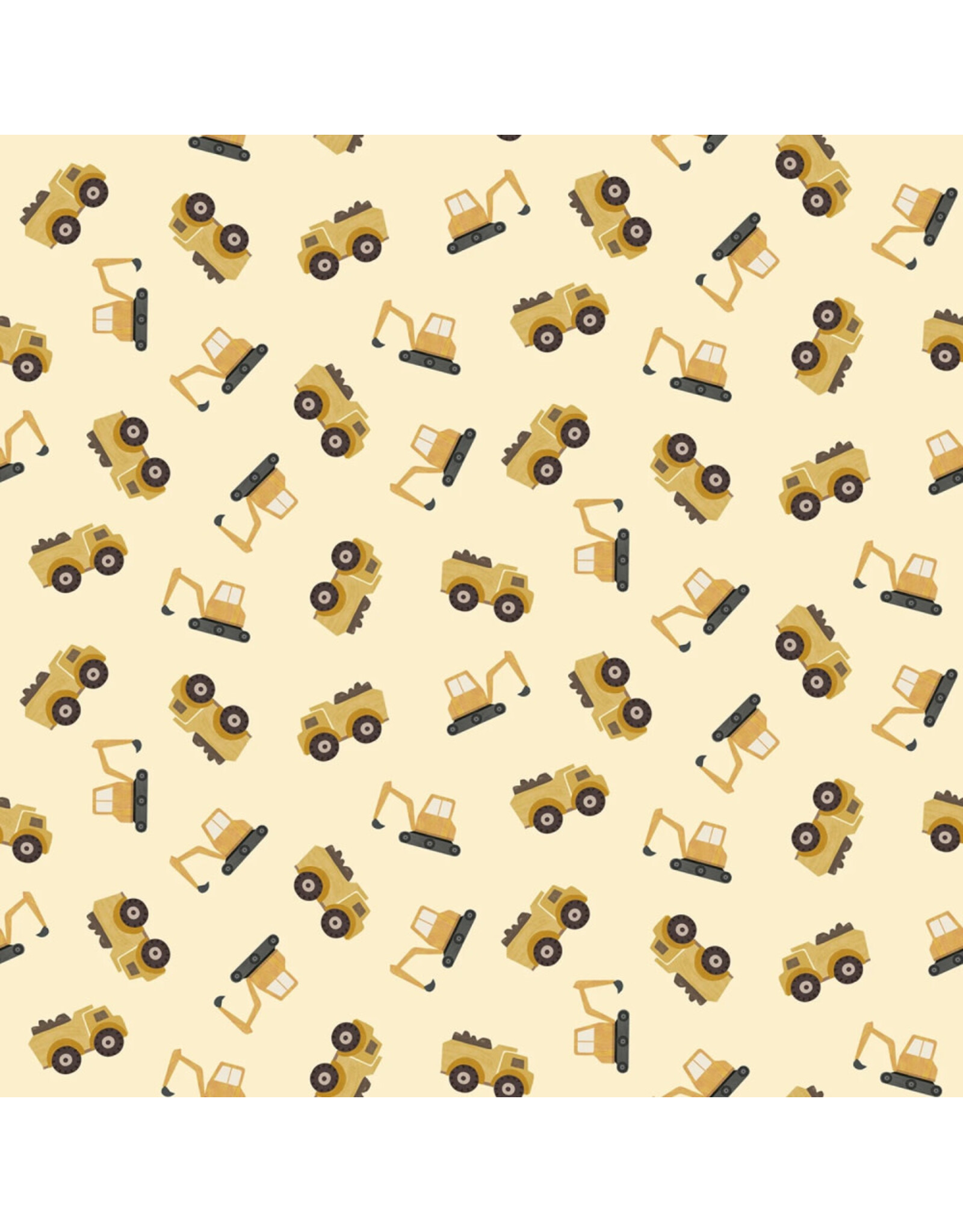 Dear Stella Are We There Yet?, See You Later Excavator in Aurora, Fabric Half-Yards