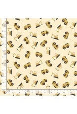 Dear Stella Are We There Yet?, See You Later Excavator in Aurora, Fabric Half-Yards