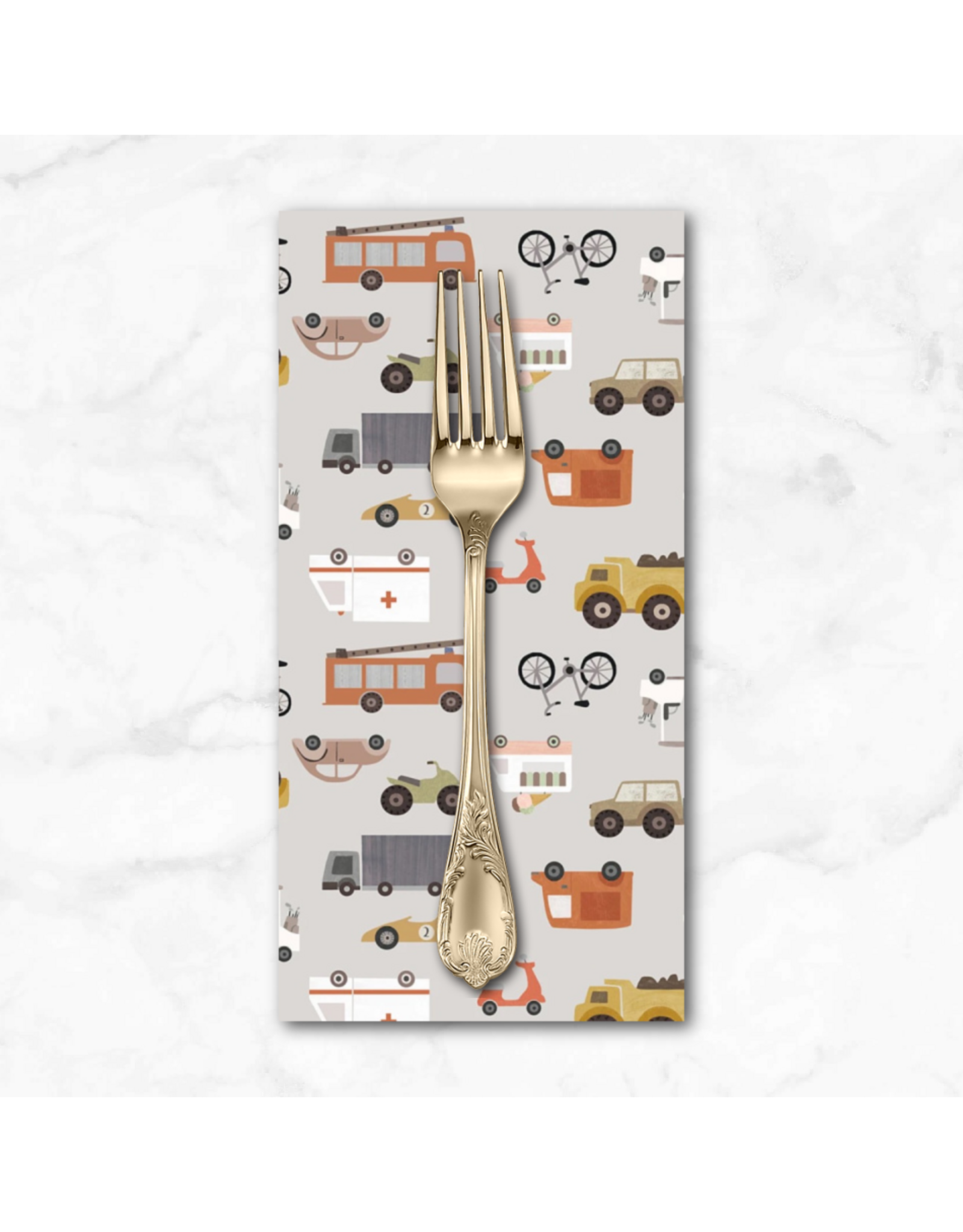 PD's Dear Stella Collection Are We There Yet?, Spinning My Wheels in Fog, Dinner Napkin