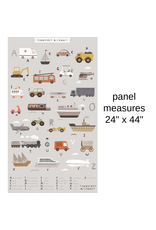 Dear Stella Are We There Yet?, Panel in Fog, 24" Fabric Panel