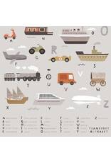 Dear Stella Are We There Yet?, Panel in Fog, 24" Fabric Panel