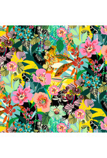 Free Spirit Vibrant Botanica, Flower Garden in Jungle, Fabric Half-Yards