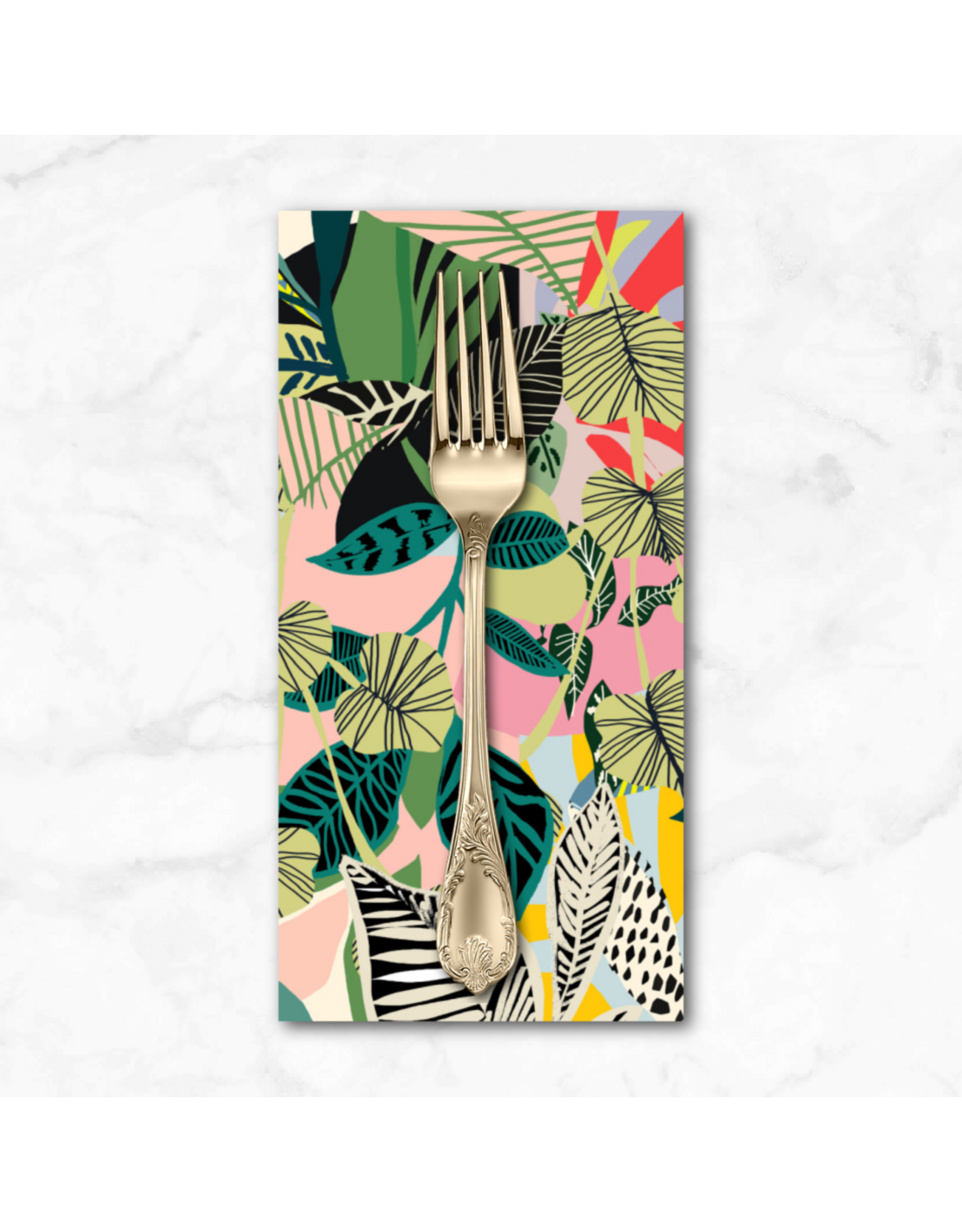 PD'S Free Spirit Collection Vibrant Botanica, Overgrown in Pastel, Dinner Napkin