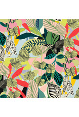 Free Spirit Vibrant Botanica, Overgrown in Pastel, Fabric Half-Yards
