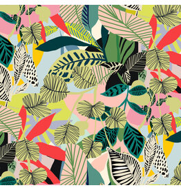 Free Spirit Vibrant Botanica, Overgrown in Pastel, Fabric Half-Yards