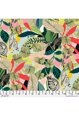 Free Spirit Vibrant Botanica, Overgrown in Pastel, Fabric Half-Yards