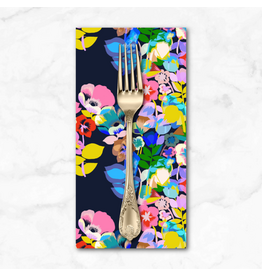 PD'S Free Spirit Collection Vibrant Botanica, Plumeria in Night, Dinner Napkin