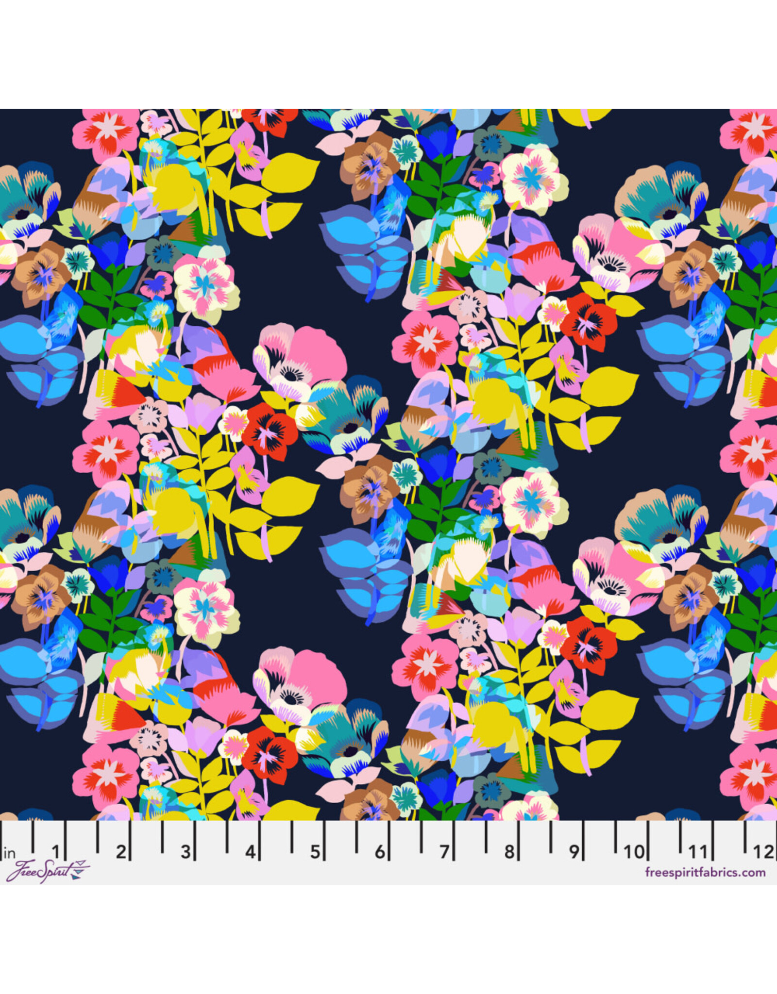 PD'S Free Spirit Collection Vibrant Botanica, Plumeria in Night, Dinner Napkin