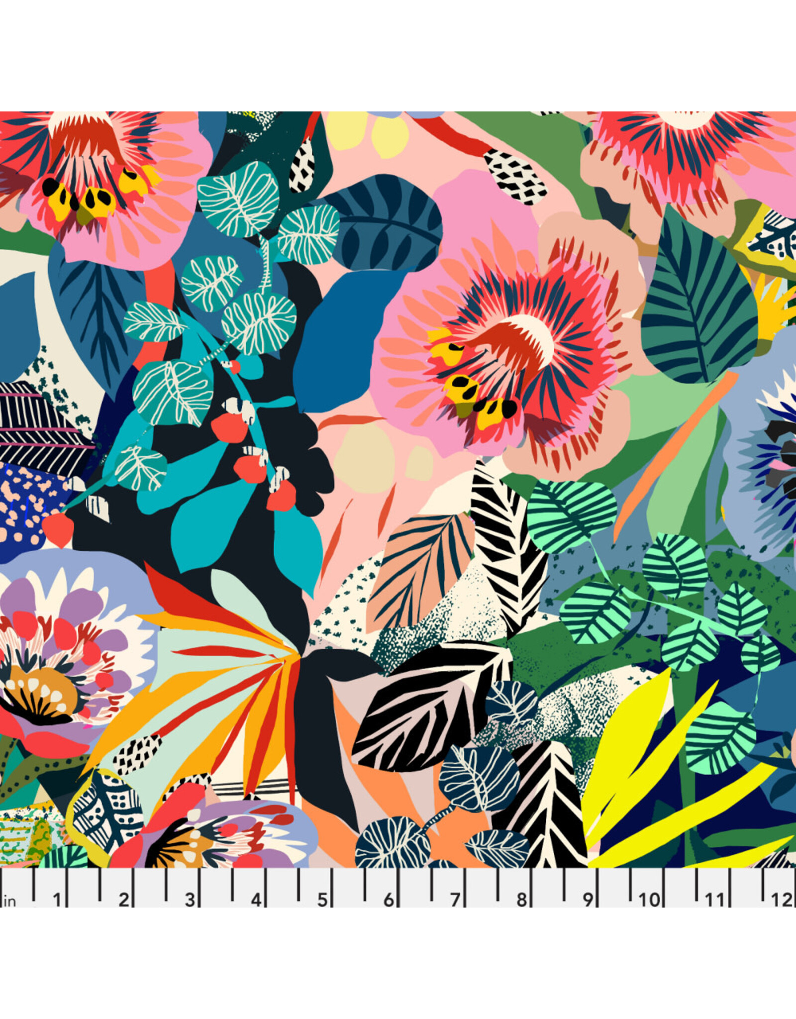 PD'S Free Spirit Collection Vibrant Botanica, Summer Garden in Multi, Dinner Napkin