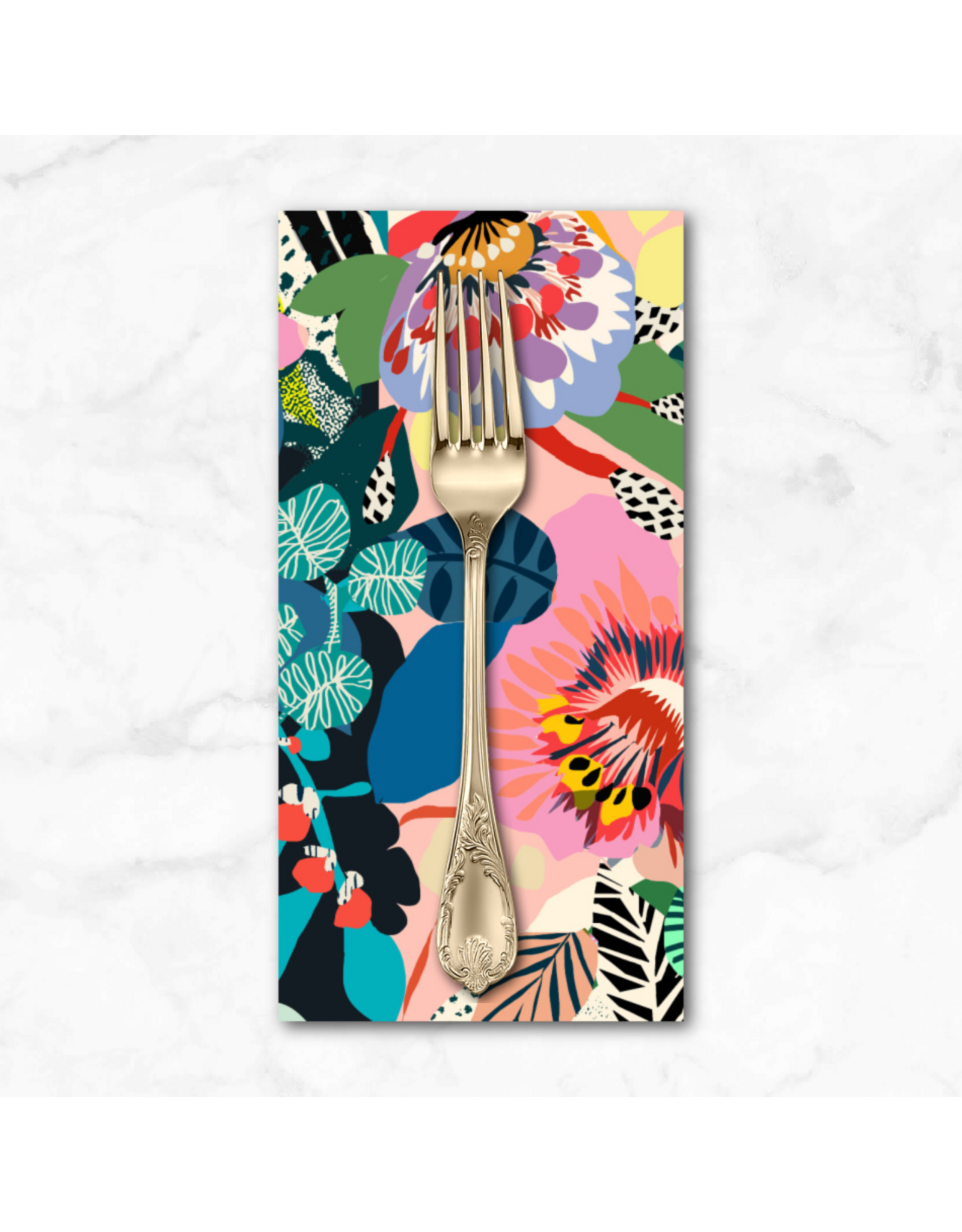 PD'S Free Spirit Collection Vibrant Botanica, Summer Garden in Multi, Dinner Napkin