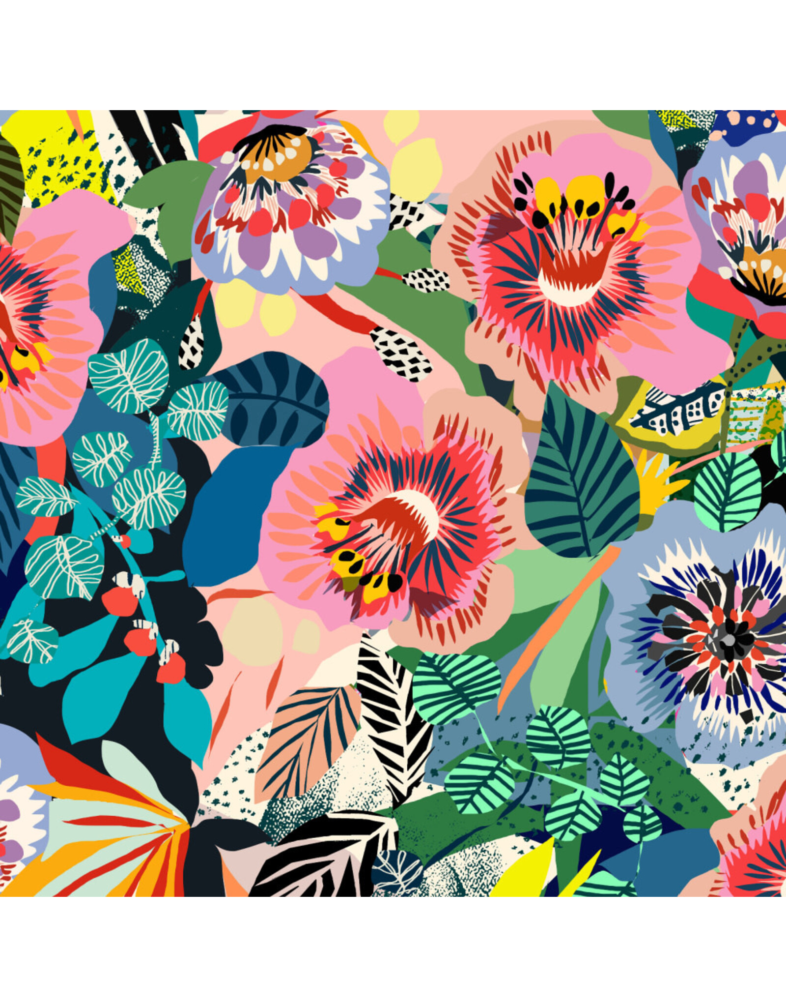 Free Spirit Vibrant Botanica, Summer Garden in Multi, Fabric Half-Yards