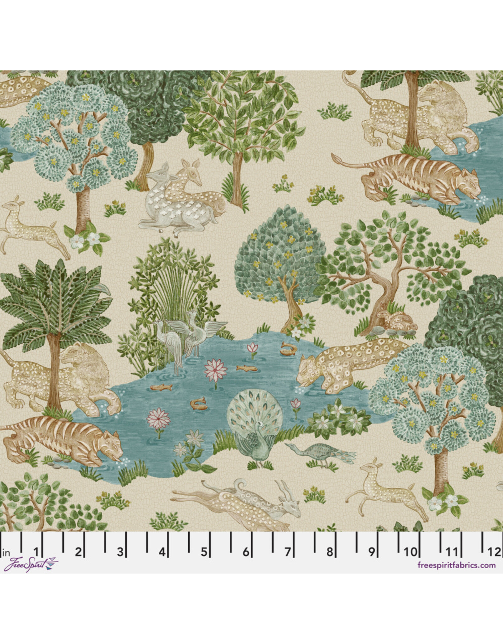 Free Spirit Caspian, Pamir Garden in Stone, Fabric Half-Yards