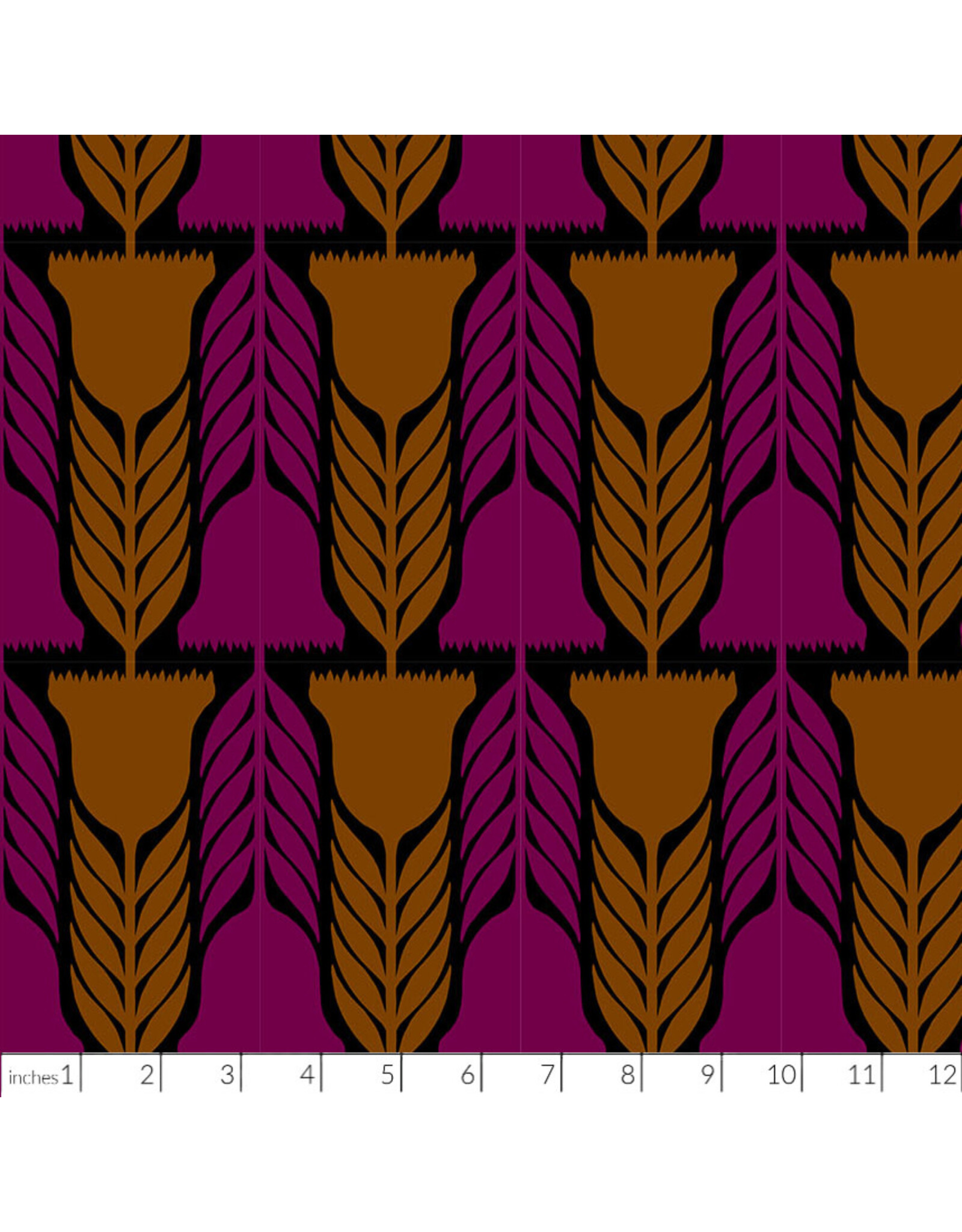 Anna Maria Silhouette, Heritage in Black, Linen/Cotton Blend Fabric Half-Yards