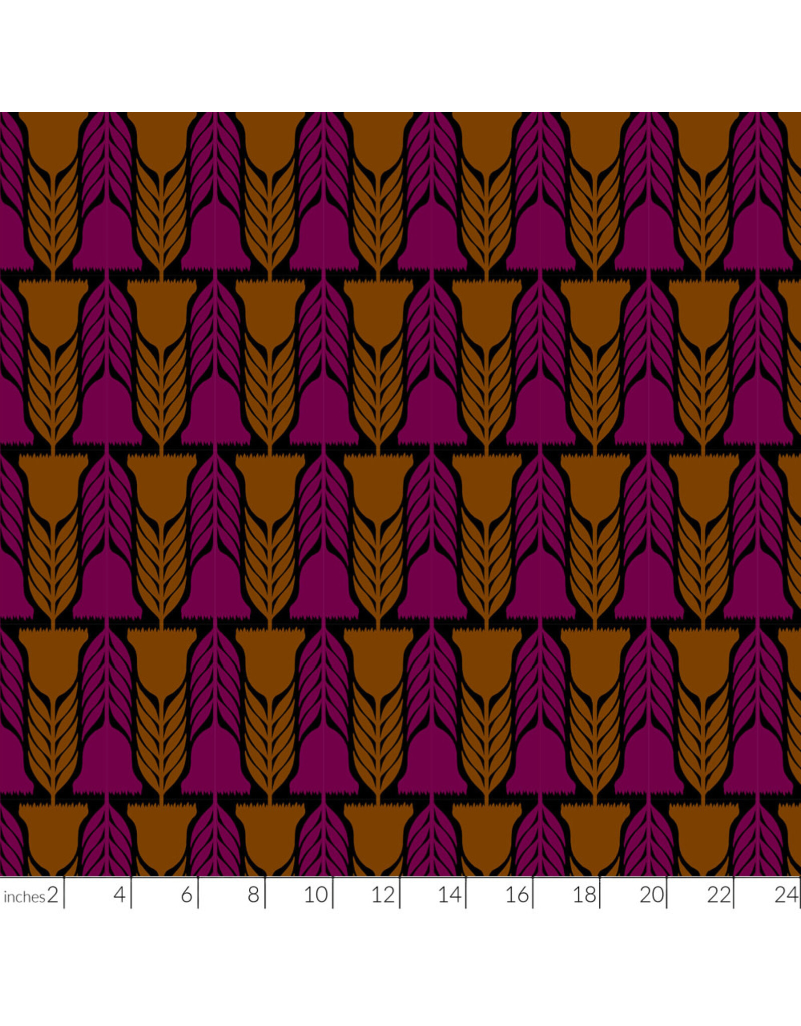 Anna Maria Silhouette, Heritage in Black, Linen/Cotton Blend Fabric Half-Yards