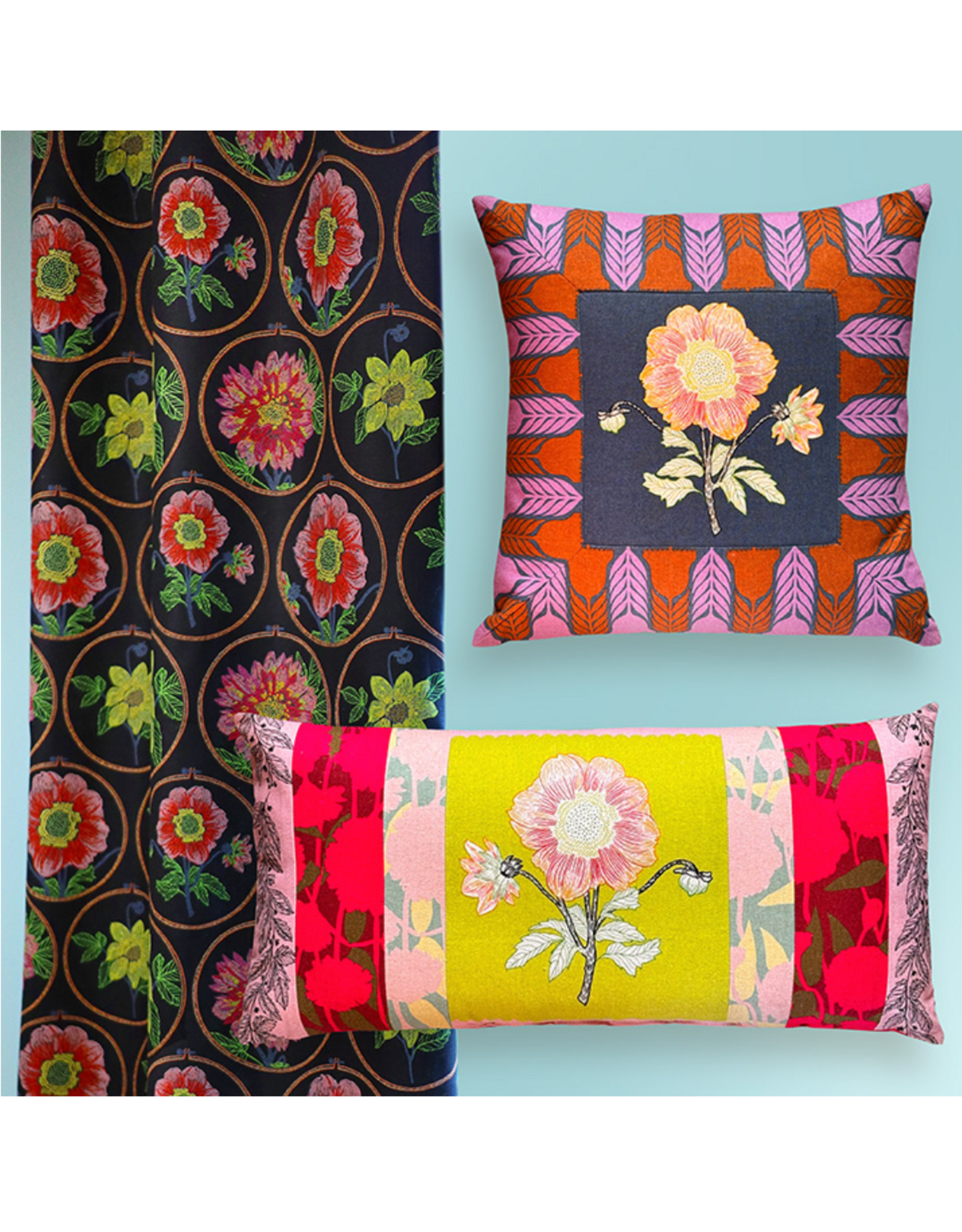 Anna Maria Silhouette, Heritage in Brick, Linen/Cotton Blend Fabric Half-Yards