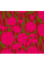 Anna Maria Silhouette, Pompom in Berry, Linen/Cotton Blend Fabric Half-Yards