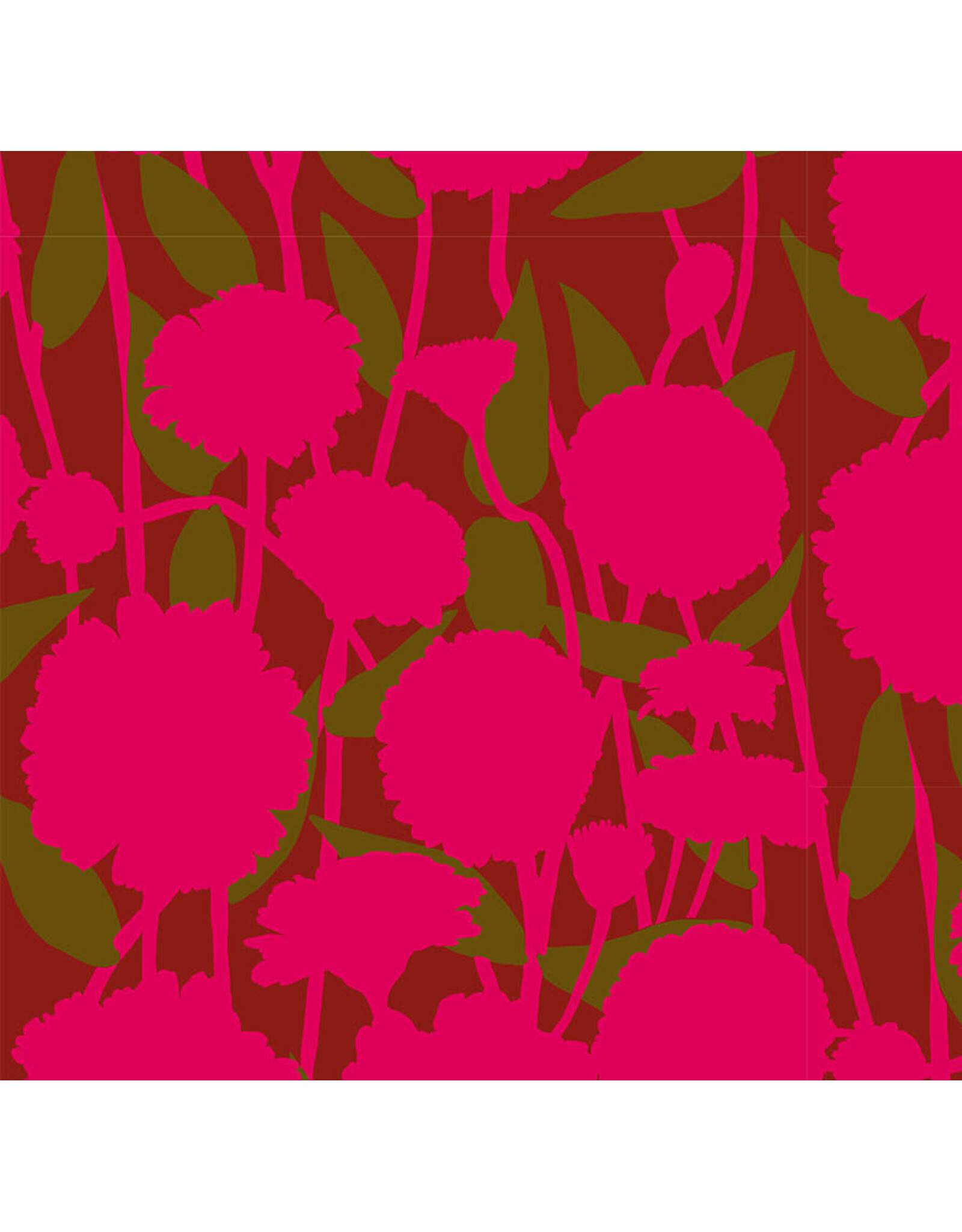 Anna Maria Silhouette, Pompom in Berry, Linen/Cotton Blend Fabric Half-Yards