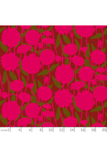 Anna Maria Silhouette, Pompom in Berry, Linen/Cotton Blend Fabric Half-Yards