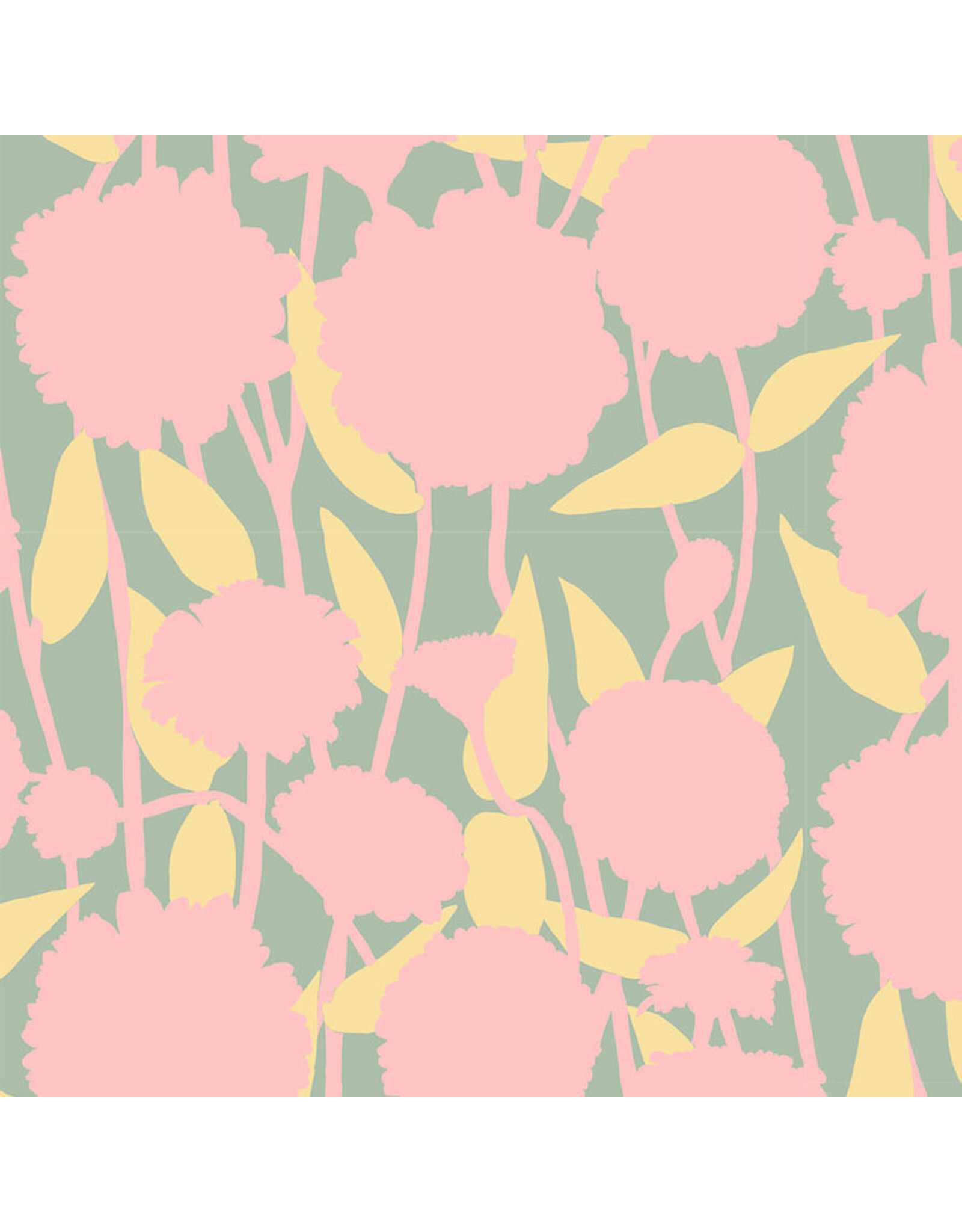 Anna Maria Silhouette, Pompom in Chalk, Linen/Cotton Blend Fabric Half-Yards