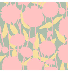 Anna Maria Silhouette, Pompom in Chalk, Linen/Cotton Blend Fabric Half-Yards