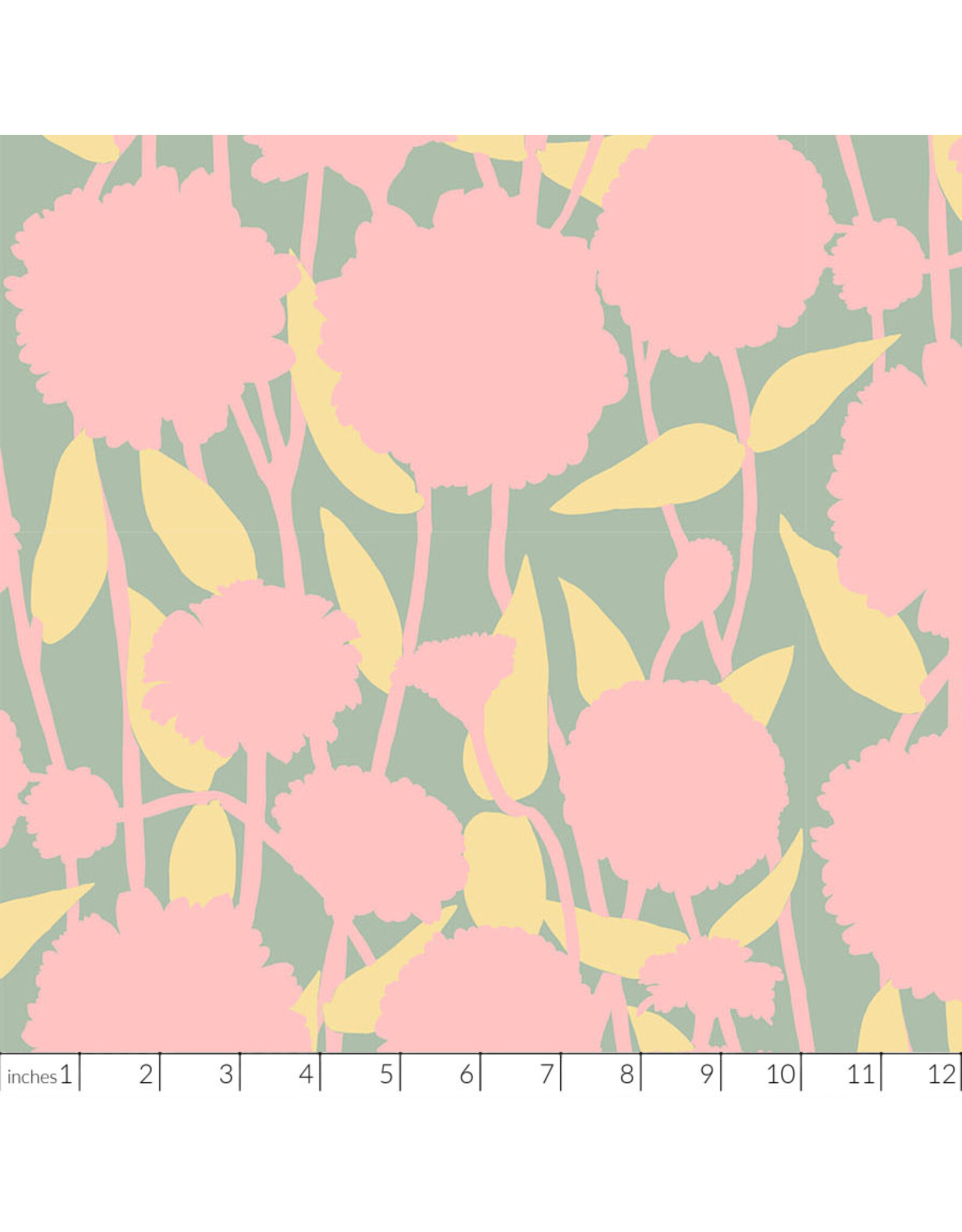 Anna Maria Silhouette, Pompom in Chalk, Linen/Cotton Blend Fabric Half-Yards