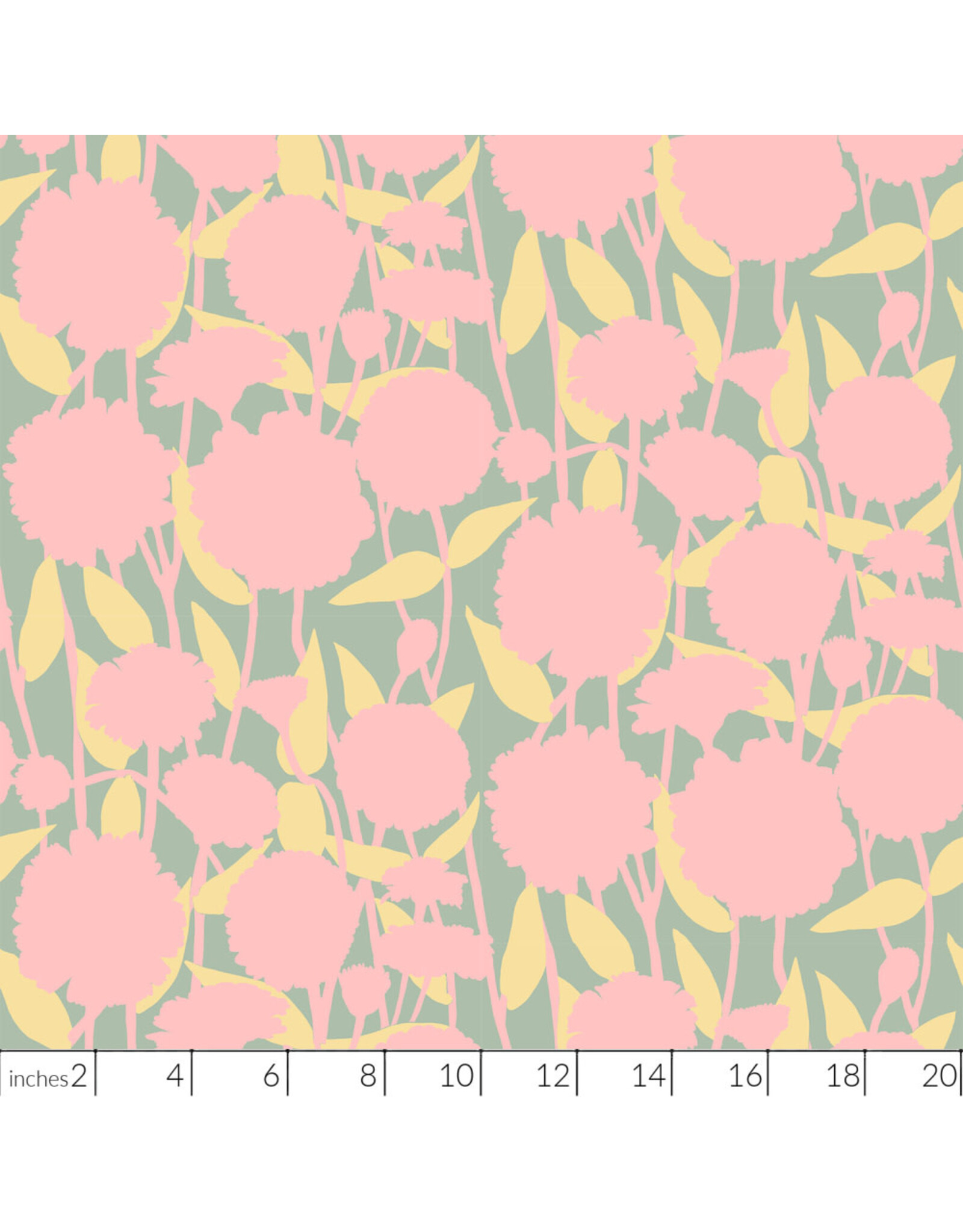 Anna Maria Silhouette, Pompom in Chalk, Linen/Cotton Blend Fabric Half-Yards