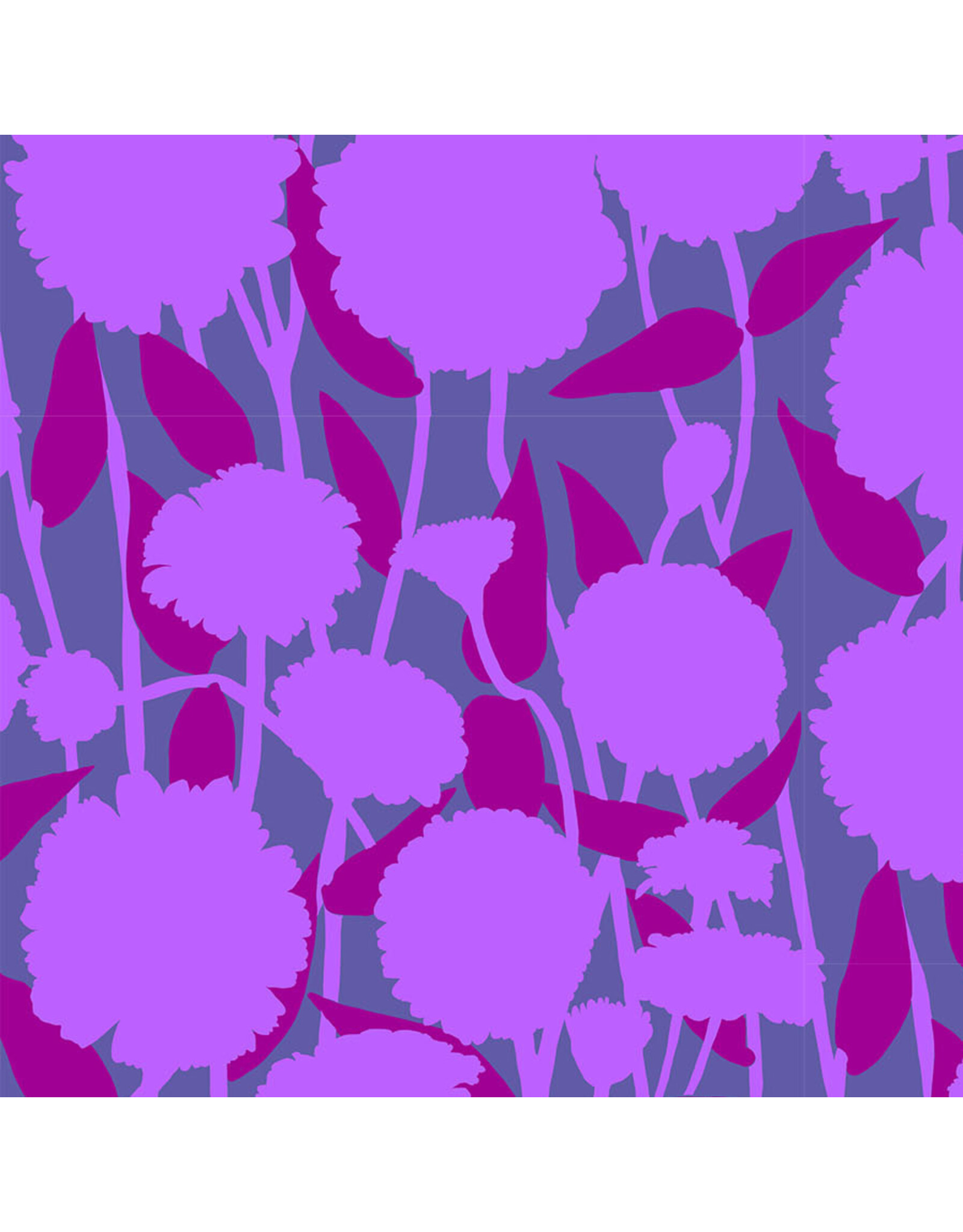 Anna Maria Silhouette, Pompom in Grape, Linen/Cotton Blend Fabric Half-Yards