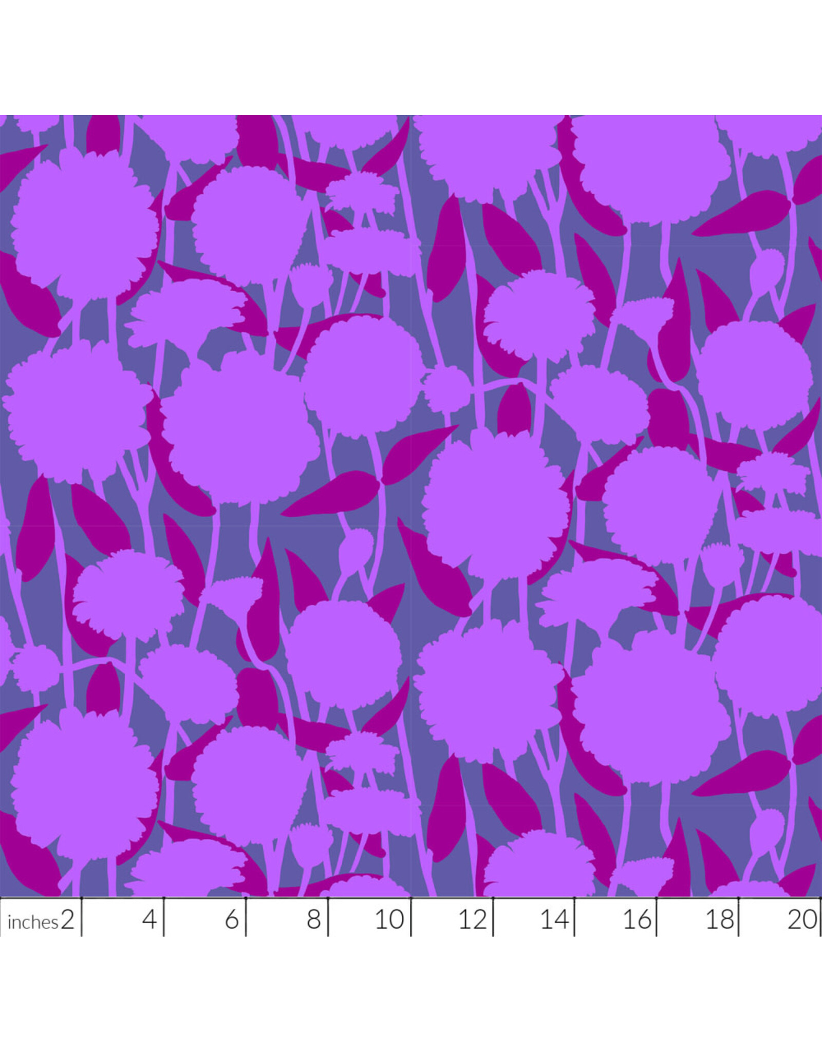 Anna Maria Silhouette, Pompom in Grape, Linen/Cotton Blend Fabric Half-Yards