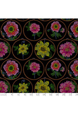 Anna Maria Silhouette, Feeling Hoopful in Black, Linen/Cotton Blend Fabric Half-Yards