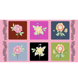 Anna Maria Silhouette, Panel in Multi, Linen/Cotton Blend 24" x 44" Fabric Panel